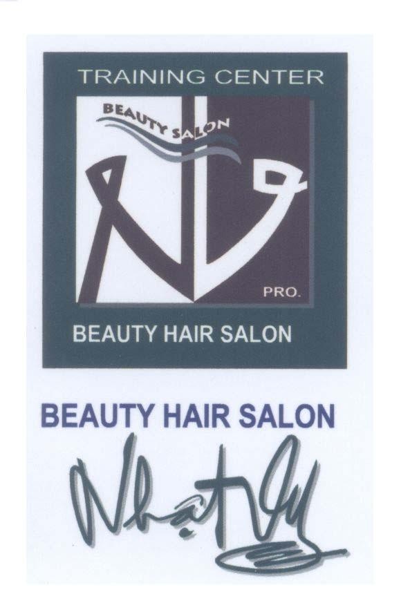 Mẫu nhãn hiệu NV Nhật Vy TRAINING CENTER BEAUTY SALON PRO BEAUTY HAIR SALON
