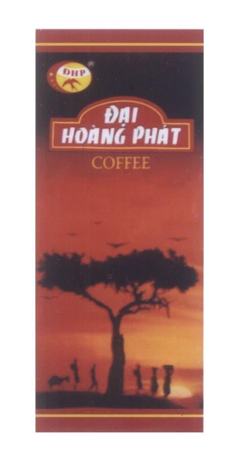 Mẫu nhãn hiệu Đại Hoàng Phát COFFEE DHP