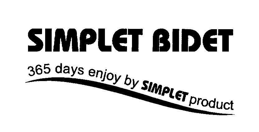Mẫu nhãn hiệu SIMPLET BIDET 365 days enjoy by SIMPLET product
