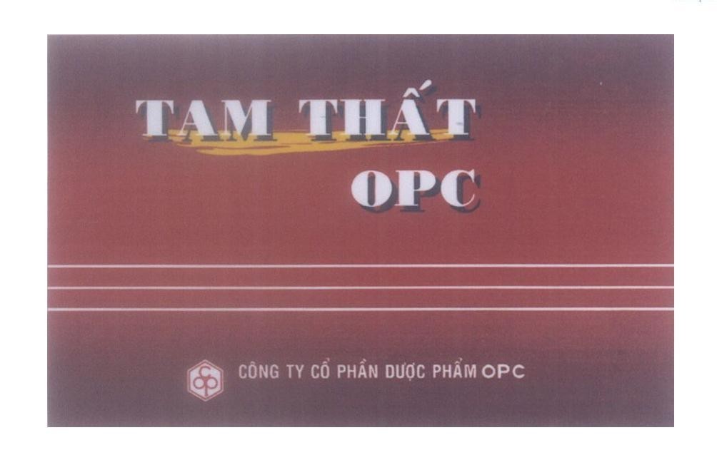Mẫu nhãn hiệu Tam Thất OPC Công Ty Cổ Phần Dược Phẩm OPC