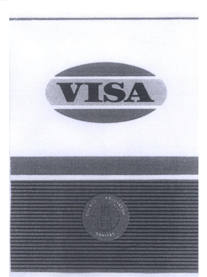 Mẫu nhãn hiệu VISA COLATO ADJUVATOR SANITAS