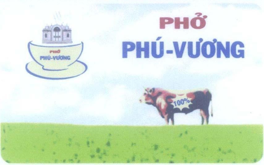 Mẫu nhãn hiệu Phở Phú Vương