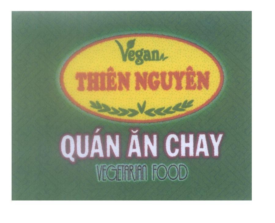 Mẫu nhãn hiệu Vegan Thiên Nguyên Quán Ăn Chay VEGETARIAN FOOD