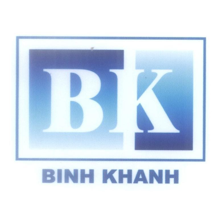 Mẫu nhãn hiệu BK BINH KHANH
