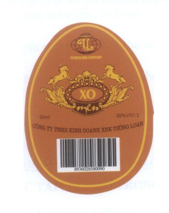Mẫu nhãn hiệu TL TUONGLOAN COMPANY XO men Công Ty TNHH Kinh Doanh XNK Tường Loan