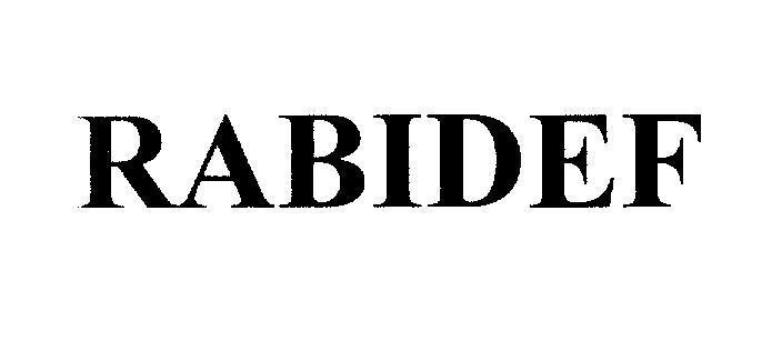Mẫu nhãn hiệu RABIDEF