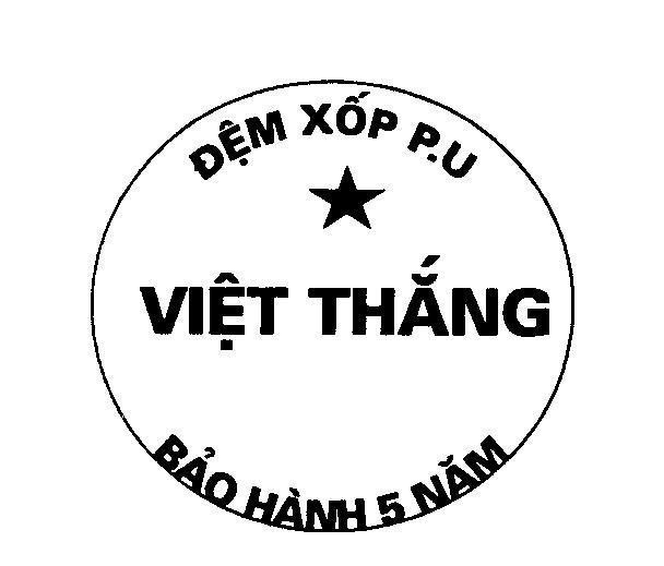 Mẫu nhãn hiệu Đệm Xốp P.U Việt Thắng Bảo Hành 5 Năm