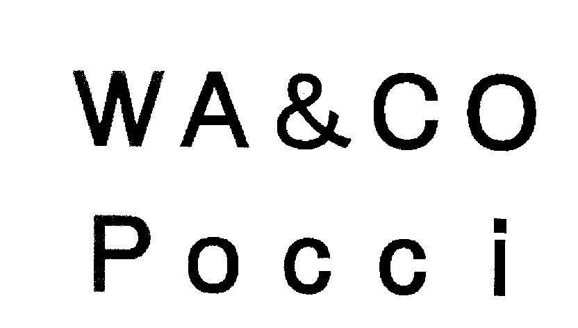 Mẫu nhãn hiệu WA & CO Pocci