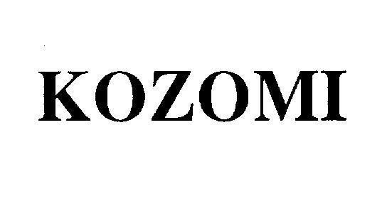 Mẫu nhãn hiệu KOZOMI