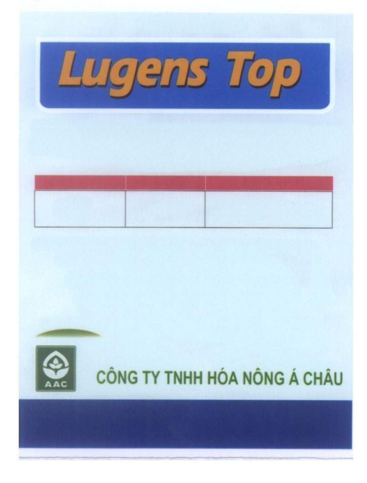Mẫu nhãn hiệu AAC Công ty TNHH hoá nông á Châu Lugens Top