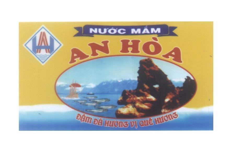 Mẫu nhãn hiệu A H An Hoà Nước Mắm Đậm Đà Hương Vị Quê Hương