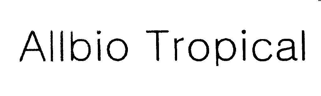 Mẫu nhãn hiệu Allbio Tropical