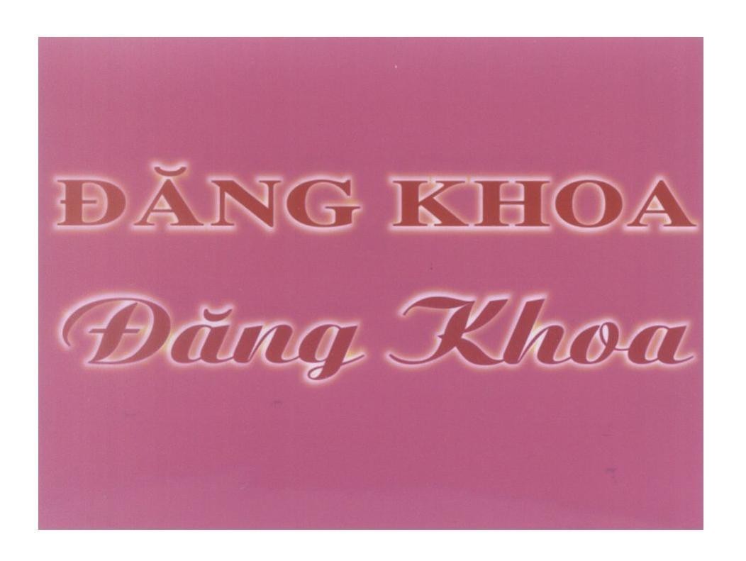 Mẫu nhãn hiệu Đăng Khoa
