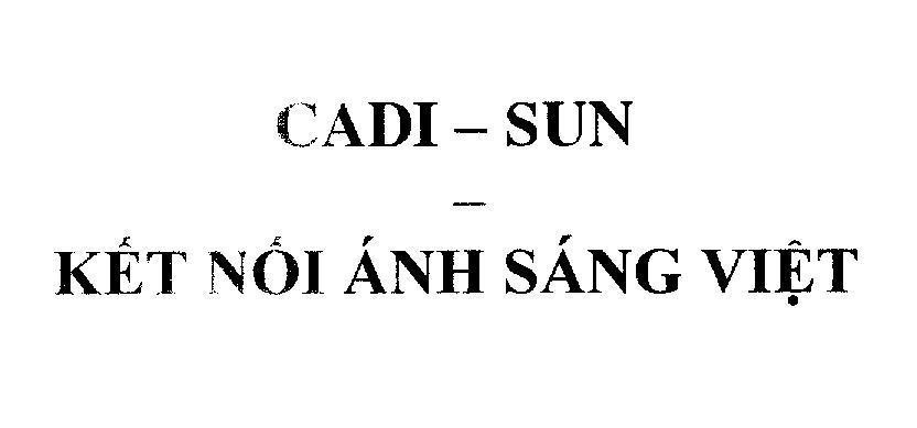 Mẫu nhãn hiệu CADI-SUN - Kết Nối ánh Sáng Việt
