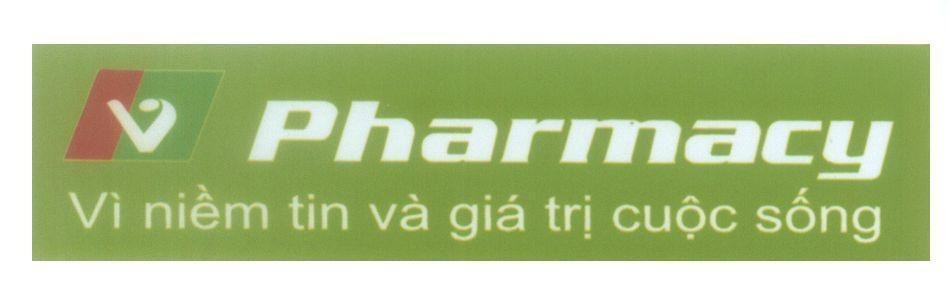Mẫu nhãn hiệu V Pharmacy Vì niềm tin và giá trị cuộc sống