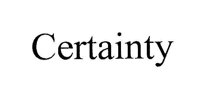 Mẫu nhãn hiệu Certainty