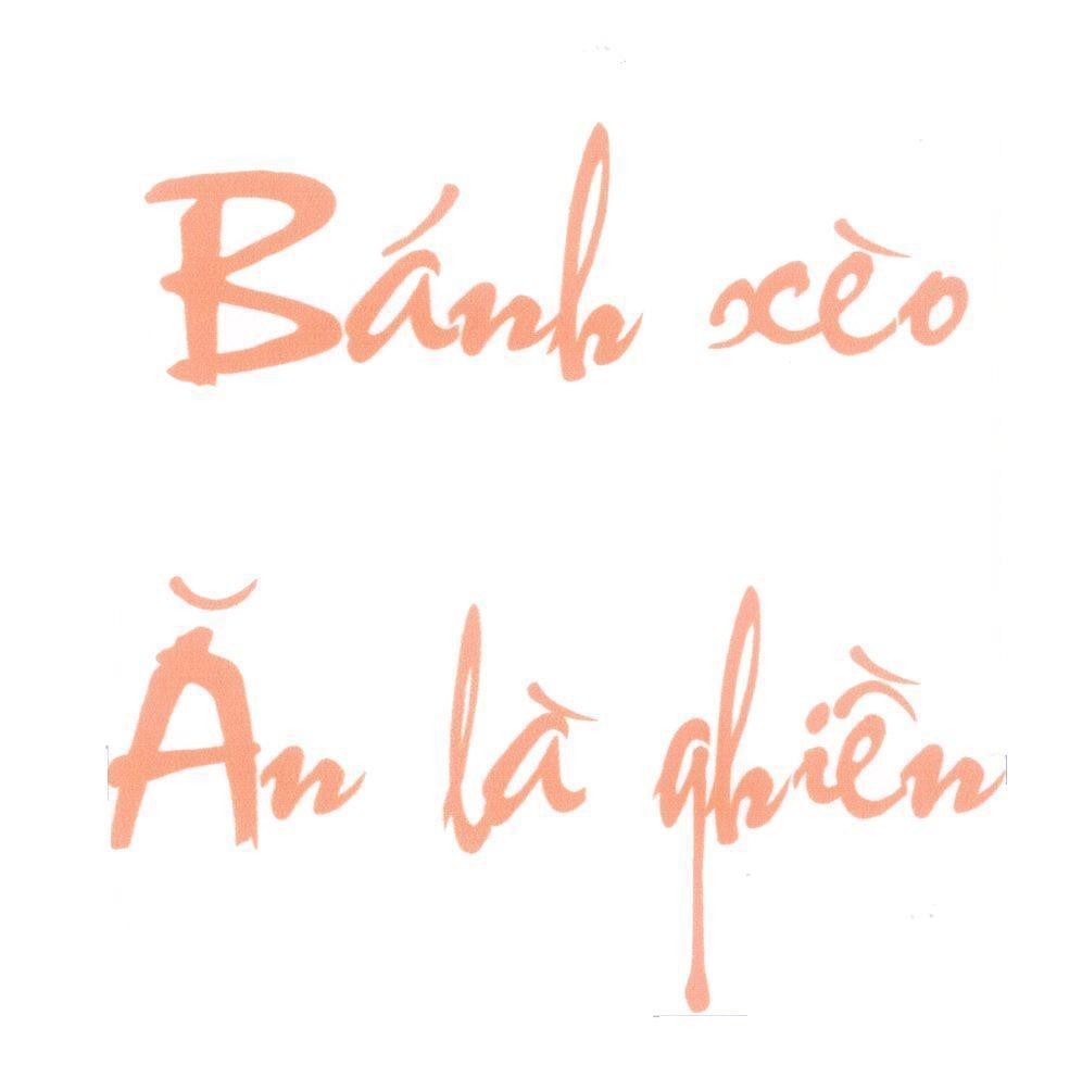 Mẫu nhãn hiệu Bánh xèo Ăn là ghiền