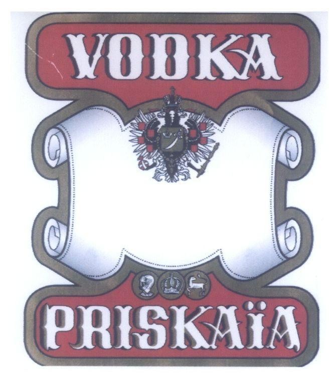 Mẫu nhãn hiệu VODKA PRISKAIA
