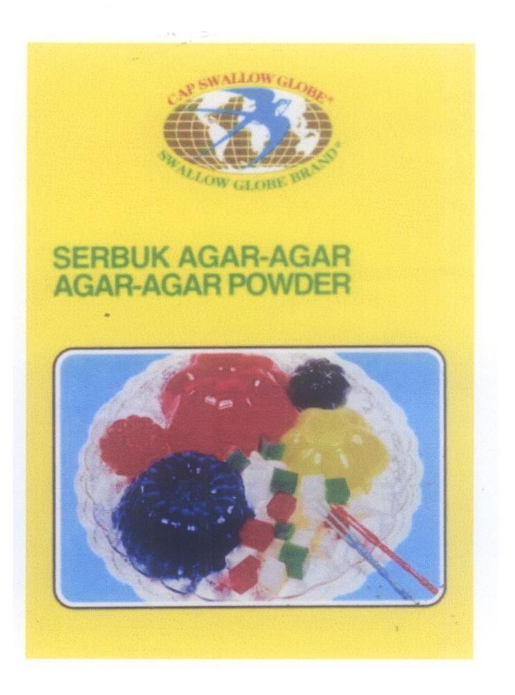 Mẫu nhãn hiệu CAP SWALLOW GLOBE SWALLOW GLOBE BAND SERBUK AGAR-AGAR AGAR-AGAR POWDER