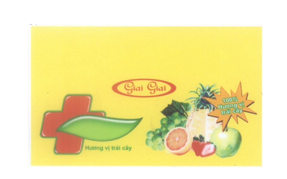 Mẫu nhãn hiệu Giai Giai + Hương vị trái cây, 100%