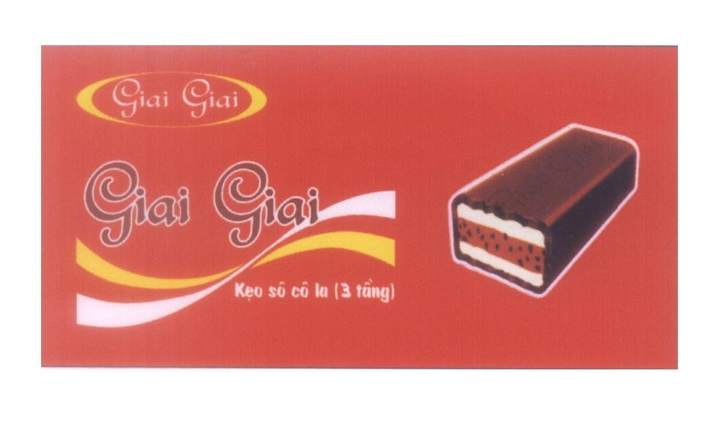 Mẫu nhãn hiệu Giai Giai Kẹo sô cô la (3 tầng)