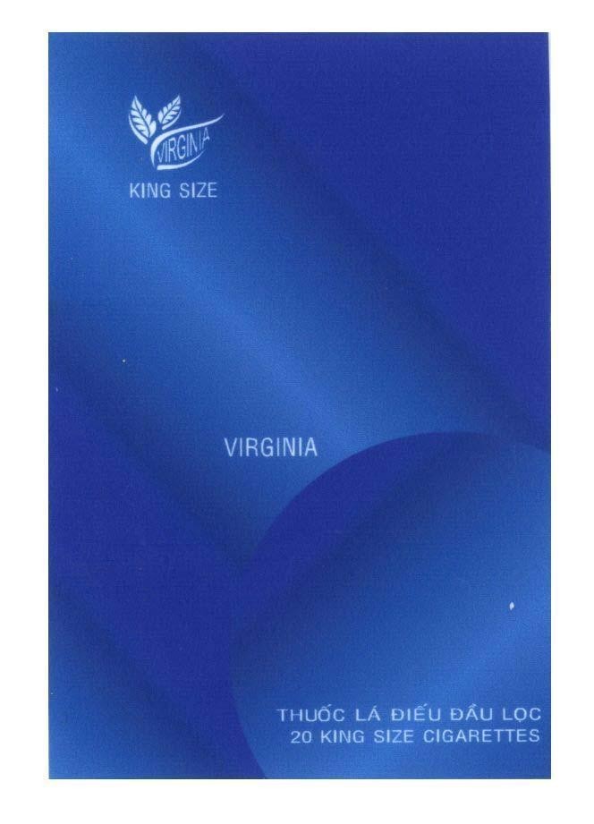 Mẫu nhãn hiệu KING SIZE VIRGINIA Thuốc Lá Điếu Đầu Lọc