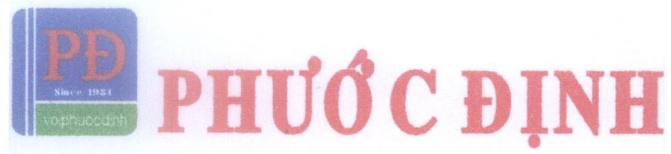 Mẫu nhãn hiệu Phước Định PĐ Since 1981 Voiphuocdinh