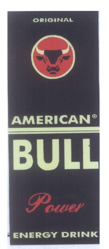 Mẫu nhãn hiệu ORIGINAL AMERICAN BULL Power ENERGY DRINK