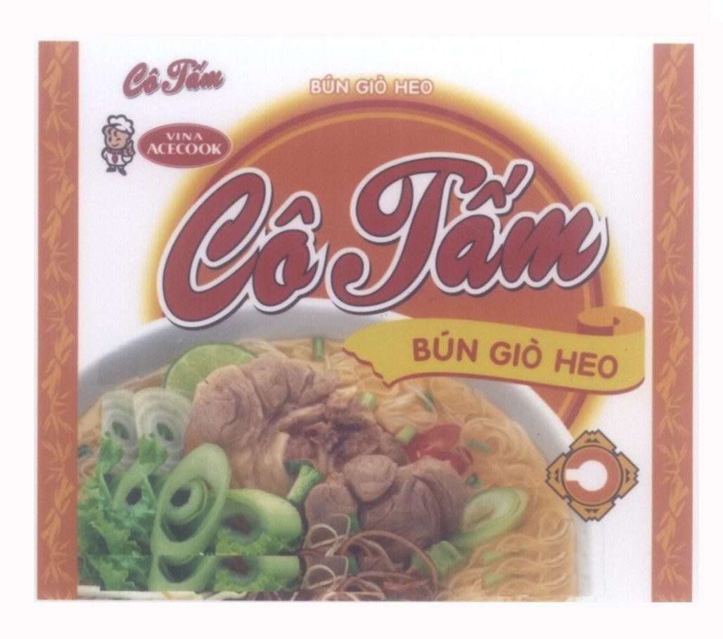 Mẫu nhãn hiệu Cô Tấm VINA ACECOOK Bún Giò Heo