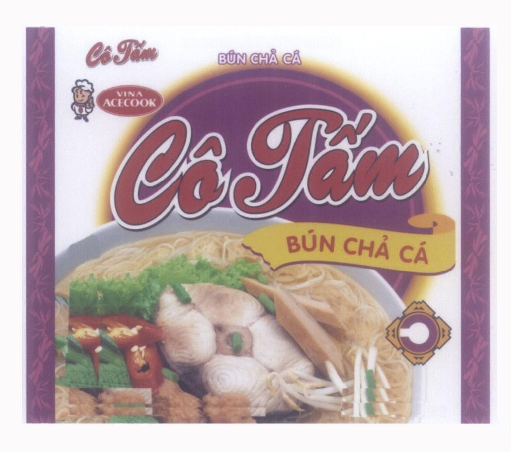 Mẫu nhãn hiệu Cô Tấm VINA ACECOOK Bún Chả Cá