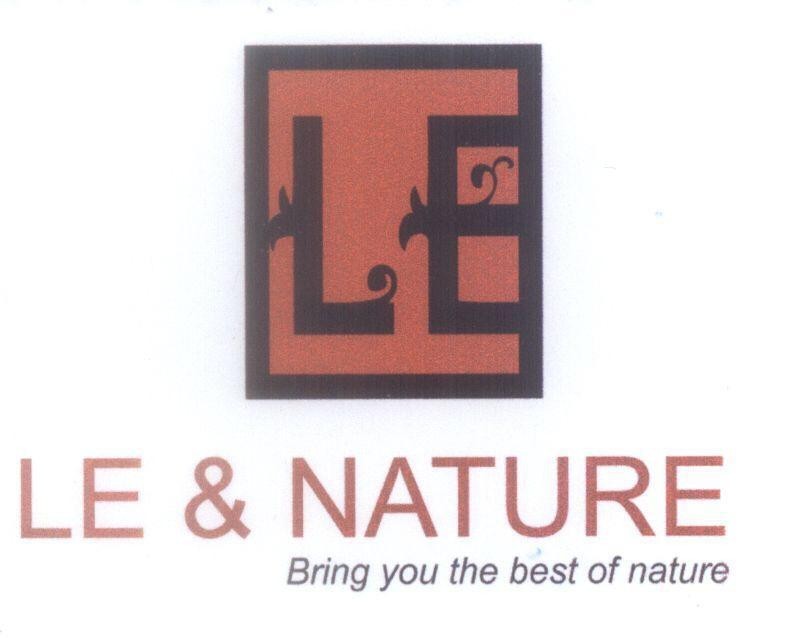 Mẫu nhãn hiệu L E LE & NATURE Bring you the best of nature