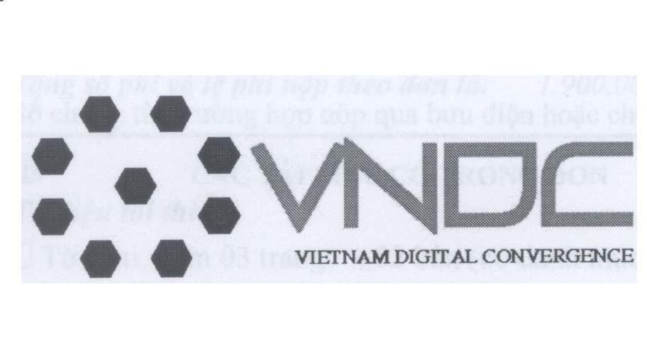 Mẫu nhãn hiệu VNDC VIETNAM DIGITAL CONVERGENCE
