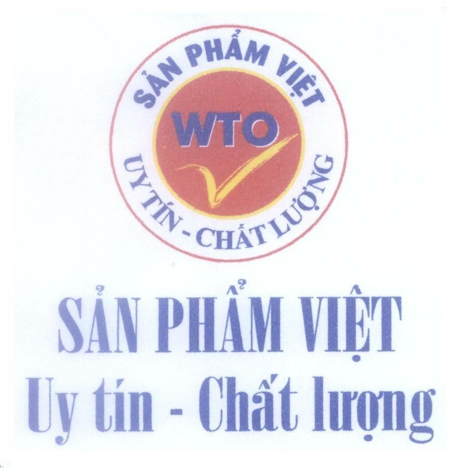 Mẫu nhãn hiệu WTO V Sản Phẩm Việt Uy tín - Chất lượng