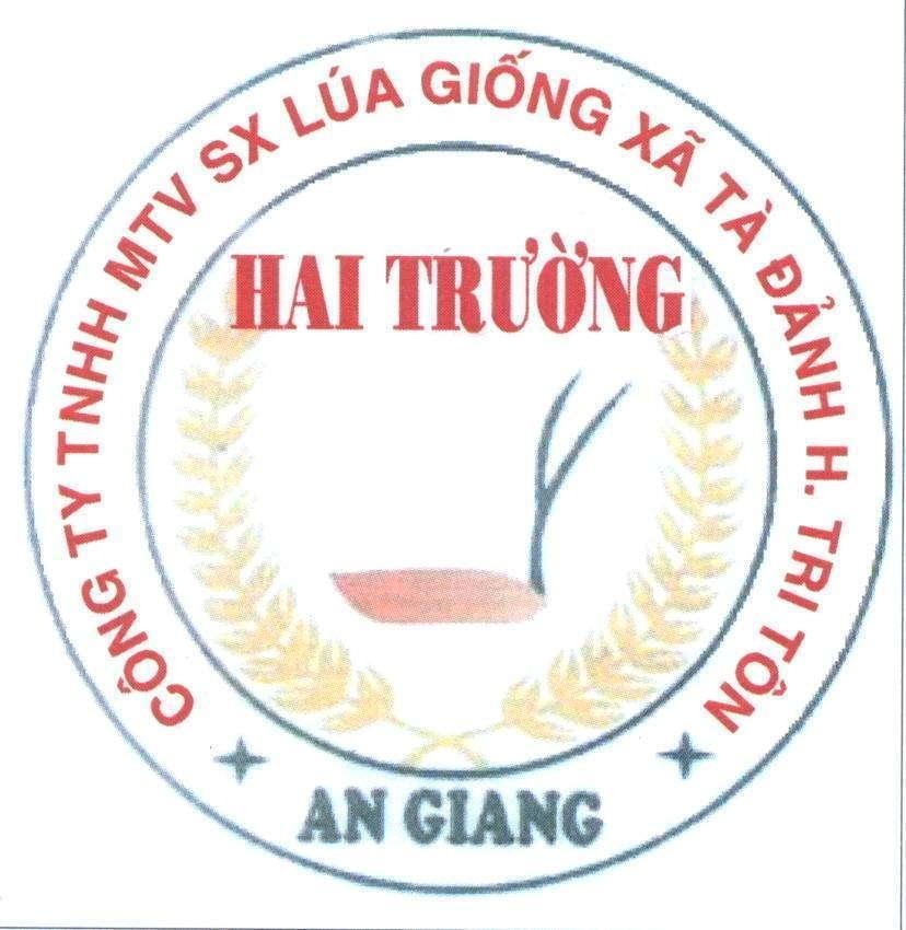 Mẫu nhãn hiệu HAI TRƯờNG CôNG TY TNHH MTV SX LúA Giống Xã Tà ĐảNH H. TRI TÔN
