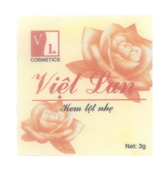 Mẫu nhãn hiệu VL COSMETICS Việt Lan Kem lột nhẹ Net: 3g