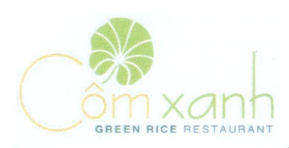Mẫu nhãn hiệu Cốm xanh GREEN RICE RESTAURANT