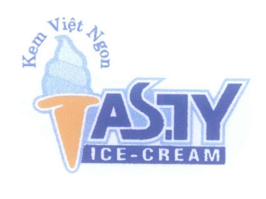 Mẫu nhãn hiệu AS.TY TASTY ICE - CREAM Kem Việt Ngon