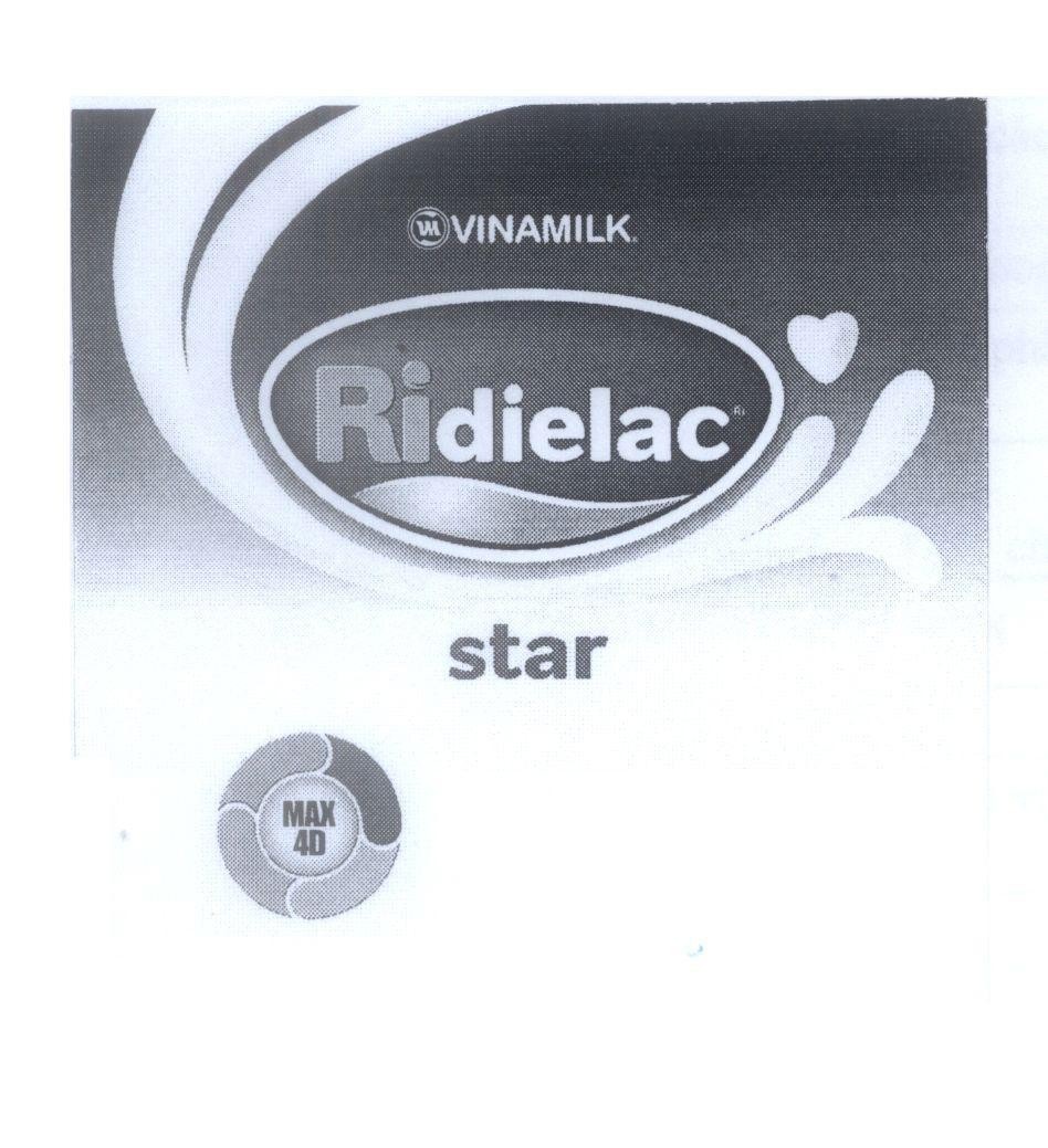 Mẫu nhãn hiệu VN VINAMILK Ridielac star MAX 40