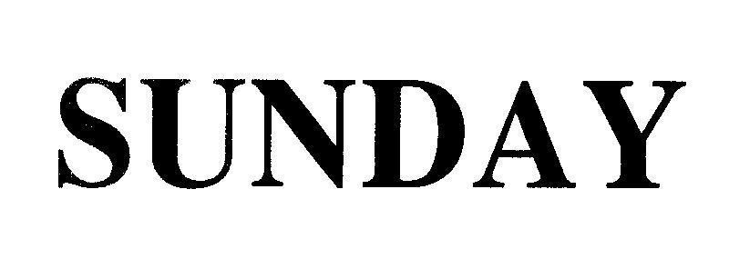Mẫu nhãn hiệu SUNDAY