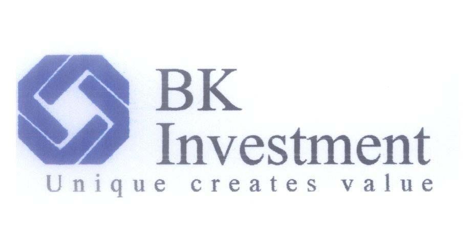 Mẫu nhãn hiệu V BK Investment Unique Creates value