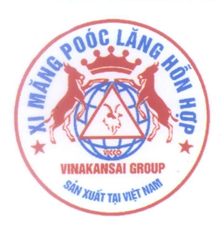 Mẫu nhãn hiệu Xi Măng Poóc Lăng Hỗn Hợp VINAKANSAI GROUP Sản Xuất Tại Việt Nam