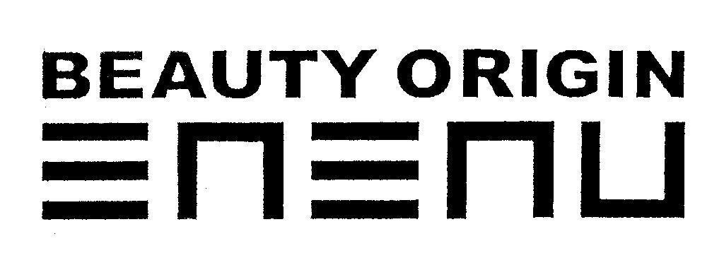 Mẫu nhãn hiệu ENENU BEAUTY ORIGIN