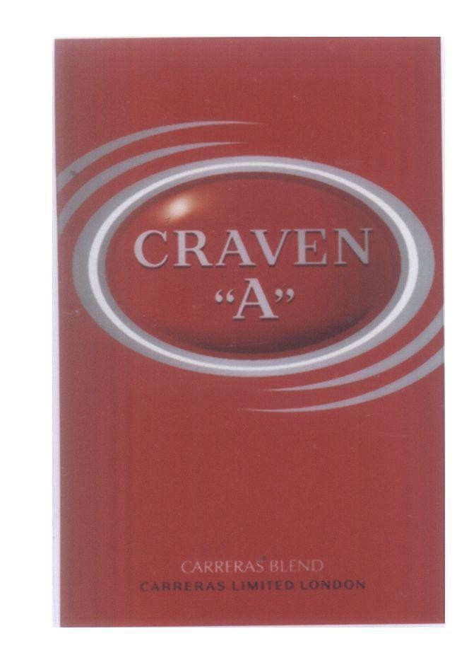 Mẫu nhãn hiệu CRAVEN "A" CARRERAS BLEND CARRERAS LIMITED LONDON