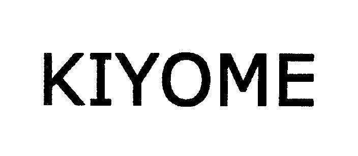 Mẫu nhãn hiệu KIYOME