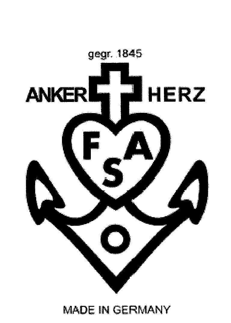 Mẫu nhãn hiệu ANKER HERZ F A S gegr.1845 MADE IN GERMANY