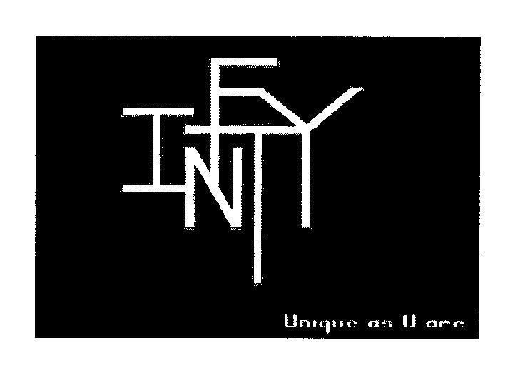 Mẫu nhãn hiệu I N F Y T Unique as U are