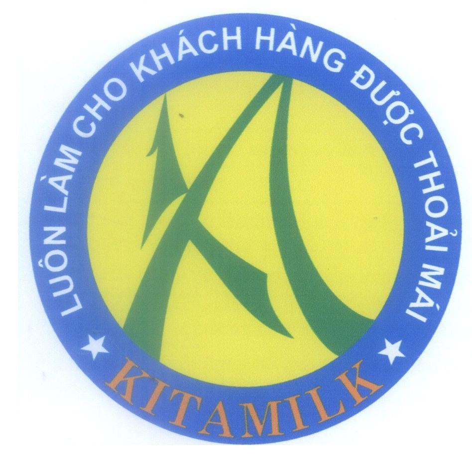 Mẫu nhãn hiệu K A luôn làm cho khách hàng được thoải mái KITAMILK