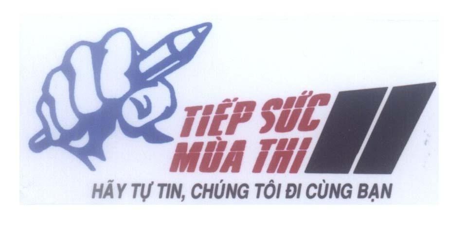 Mẫu nhãn hiệu Tiếp Sức Mùa Thi Hãy Tự Tin, Chúng Tôi Đi Cùng Bạn