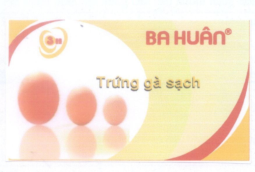 Mẫu nhãn hiệu 3H BA HUÂN Trứng gà sạch