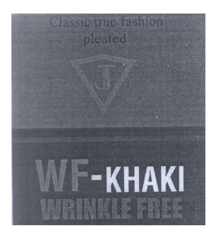 Mẫu nhãn hiệu J WF - KHAKI WRINKLE FREE Classic true fashion pleated